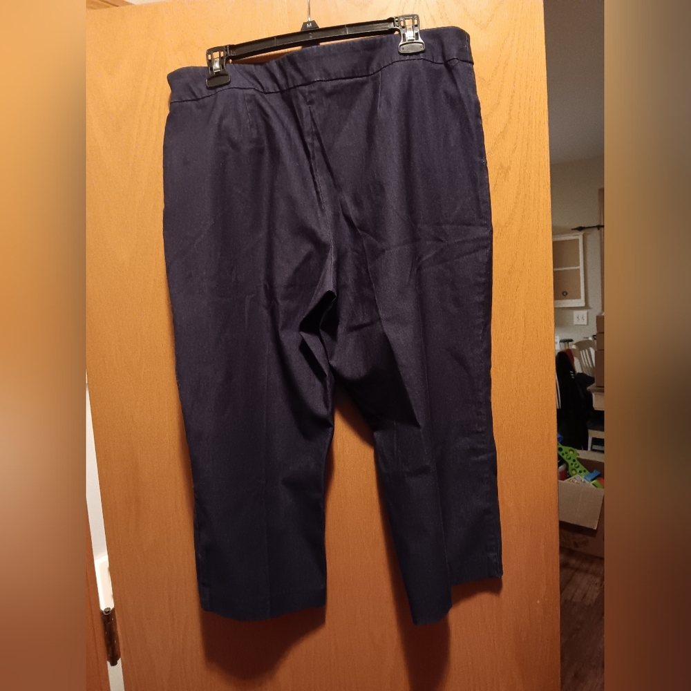 Womens Size Large, Time and Tru Dark Blue Capri Pants - Picture 2 of 3